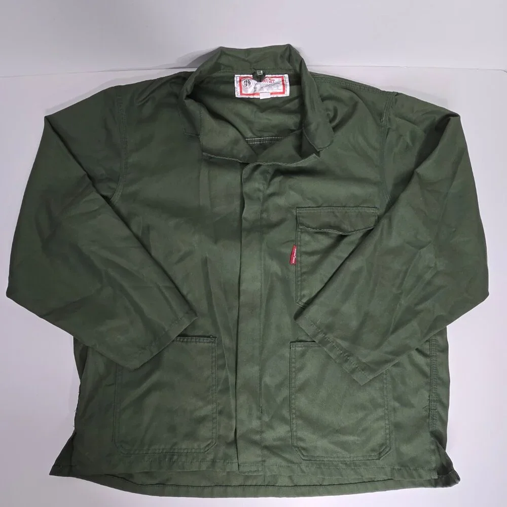 Sweet-Orr Green Full Zip Utility‎ Work Jacket Vintage Acid Repellent Sz 122 L/XL